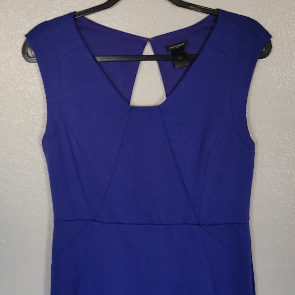 Ann Taylor blue keyhole dress